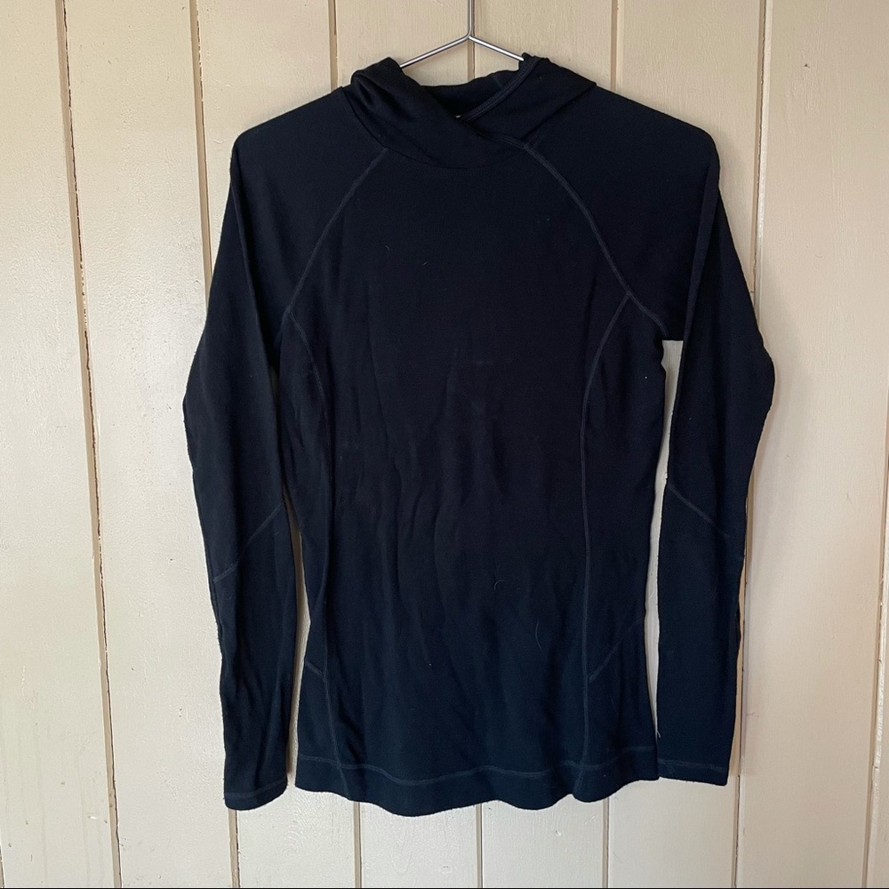 Smartwool Black Long-Sleeve Hooded Base Layer Top